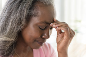 woman that looks stressed