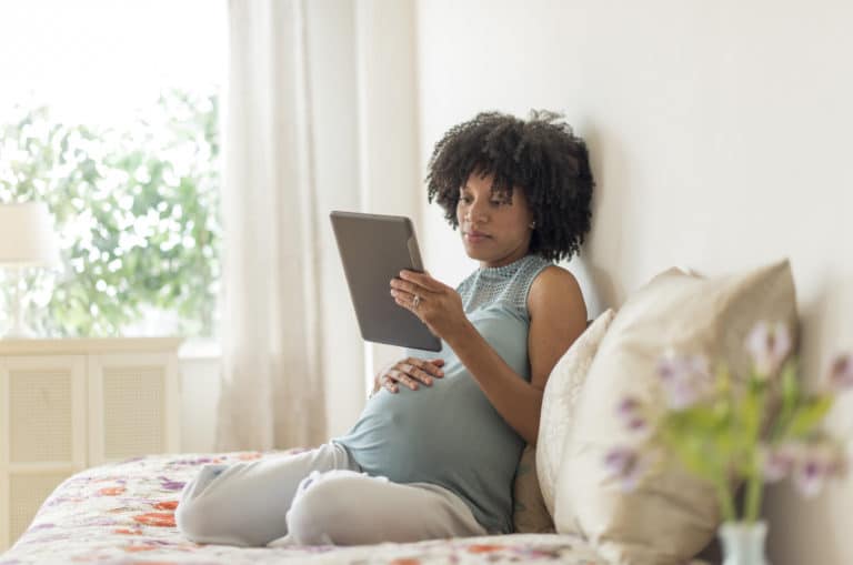 Pregnant African American mother