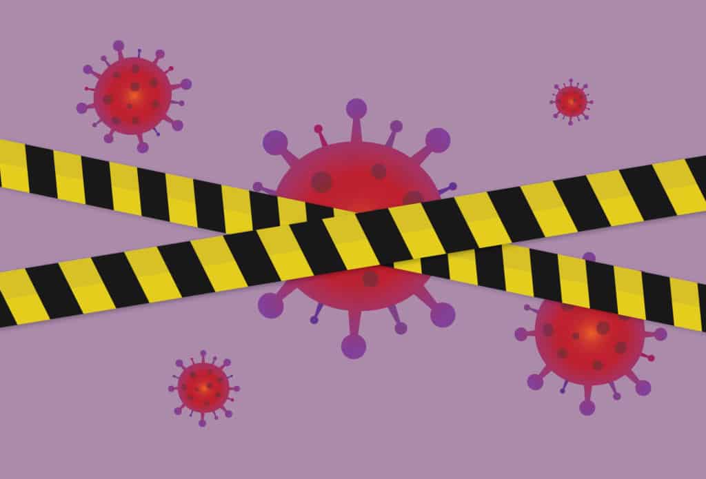 tape with a virus
