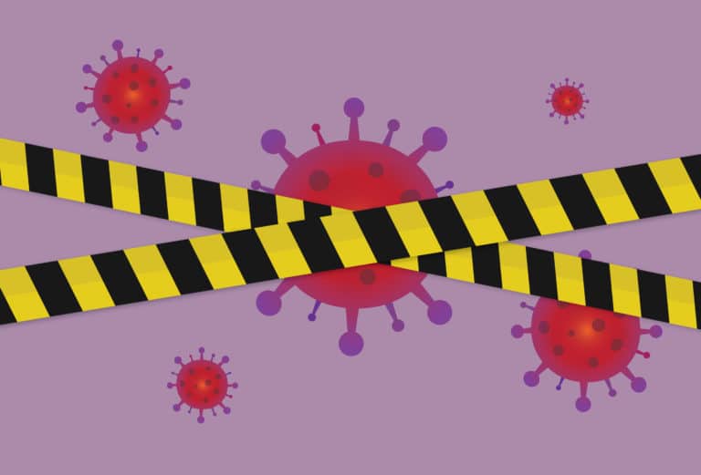 tape with a virus