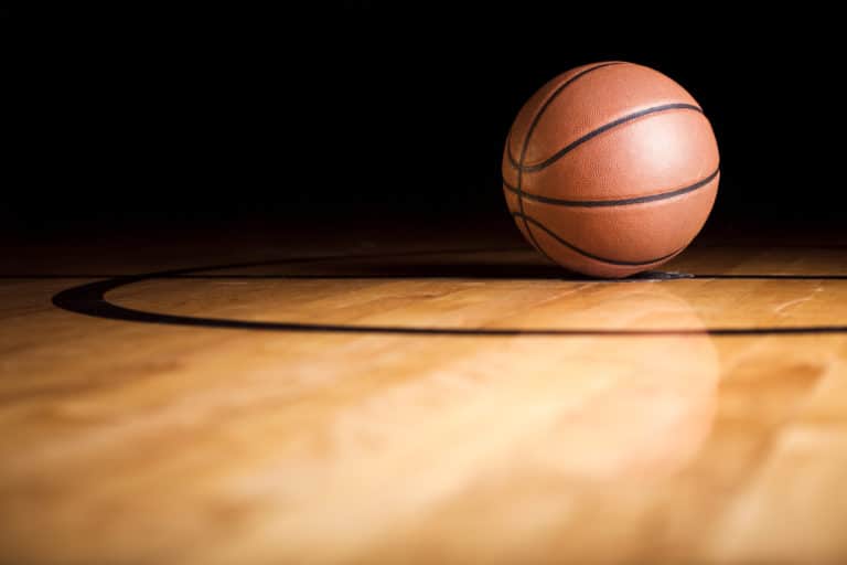 A single basketball