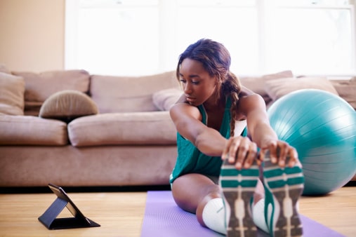 Young Woman Stability Ball