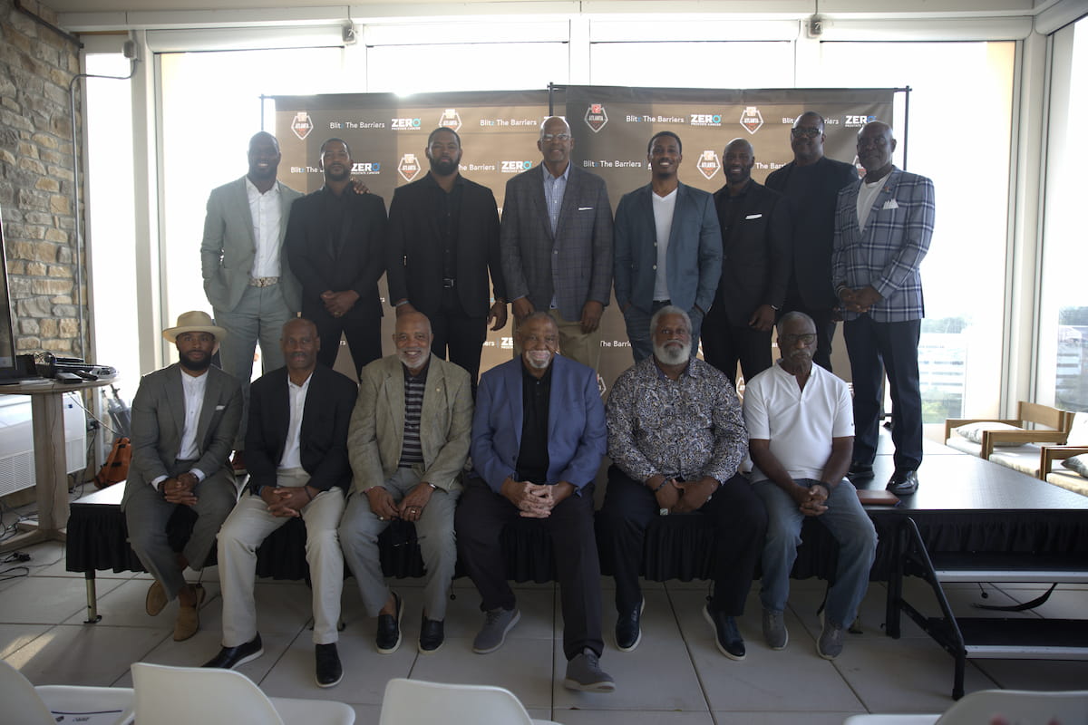 Retired NFL players at the Sept. 8 Blitz the Barriers ATL event for Prostate Cancer Awareness Month