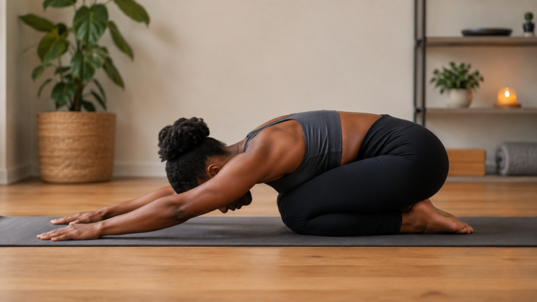 yoga pose, child's pose